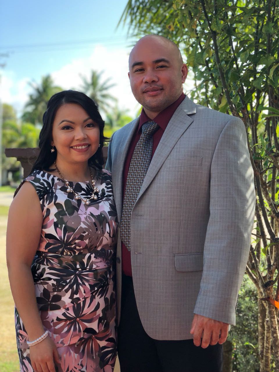 Peter J. Santos with his family on Guam